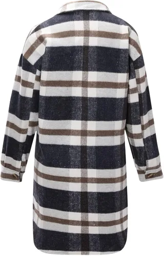 Vista 5 de Vifucz Chaquetas con botones para mujer, camisetas de manga larga con estampado a cuadros, abrigos de vacaciones de moda