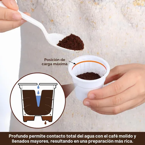 Vista 4 de 30 cápsulas desechables K Cups compatibles con cafetera Keurig 1.0and2.0, cápsulas de café prefabricadas con tapa morada, cápsulas de café