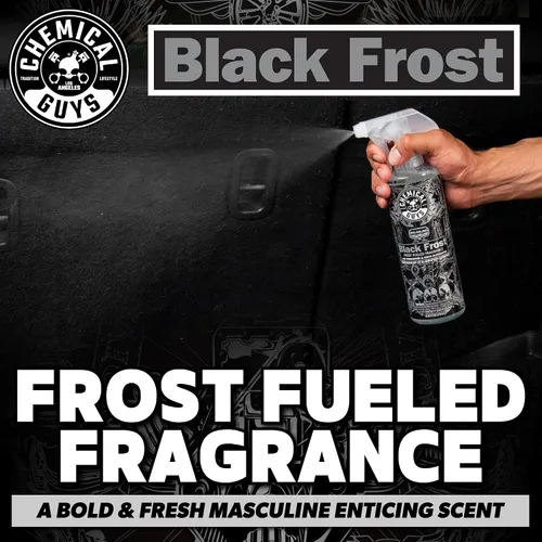 Vista 2 de Chemical Guys Black Frost Air - Ambientador en aerosol premium para automóvil y eliminador de olores, aerosol de aroma masculino fresco