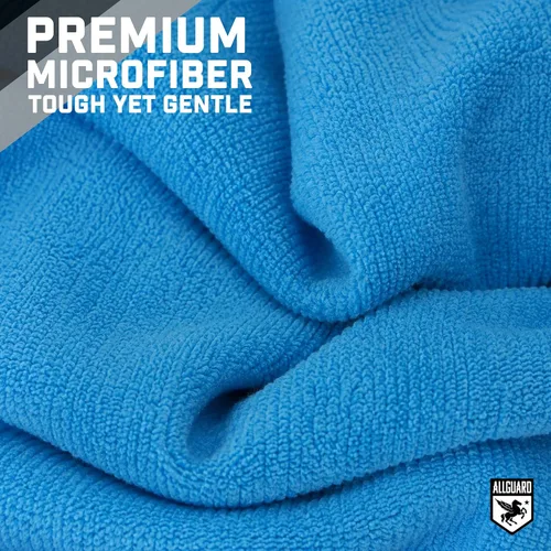 Vista 2 de Car Covers Paquete de 24 paños de limpieza de microfibra, color azul, reutilizables, lavables y ecológicos. (24)