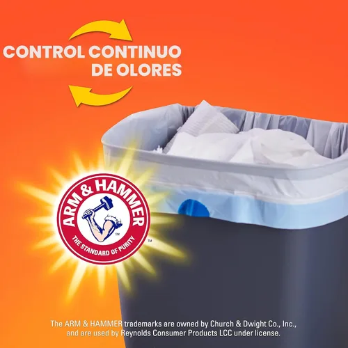 Vista 3 de Hefty Bolsas de basura medianas, aroma fabuloso, 8 galones, 26