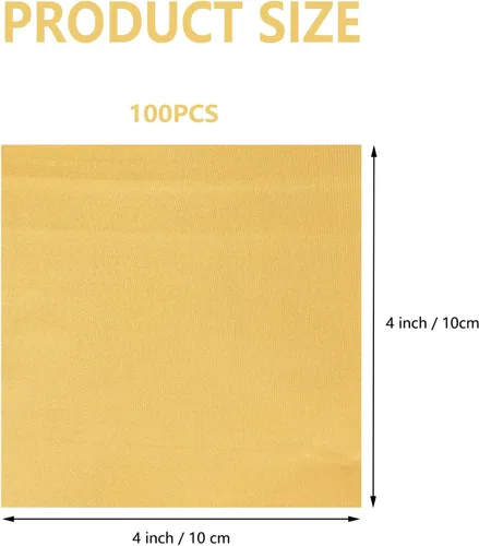 Vista 7 de 100 envoltorios de papel de aluminio para dulces, 4 x 4 pulgadas, cuadrados de papel de aluminio para dulces, chocolate, pasteles (dorado)