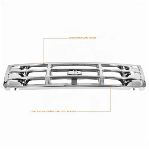 Vista 4 de Parrilla de parachoques delantero compatible con Ford Bronco/F150-F350/F Super Duty 92-97, cromo