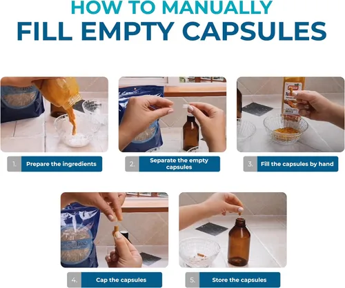 Vista 9 de Capsuline Cápsulas de gelatina vacías separadas de tamaño 00, transparentes, 50000 unidades, sin gluten, Kosher, con certificación OGM Pastillas