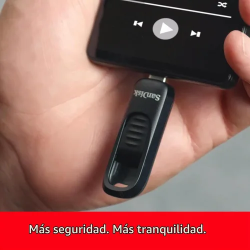 Vista 6 de SanDisk Unidad flash USB tipo C Ultra Slider de 64 GB - Hasta 300 MB/s, USB 3.2 Gen 1, conector retráctil - SDCZ480-064G-G46