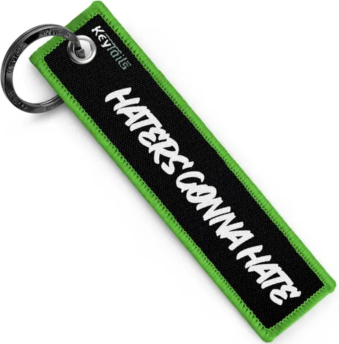 Vista 5 de KEYTAILS Llaveros, etiqueta de calidad premium para automóviles, camiones, motocicletas, motos deportivas, scooters, ATV, UTV [HATERS GONNA HATE]