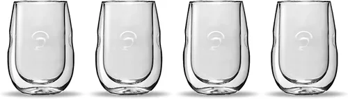 Vista 3 de Moderna Artisan Series - Copas de vino con aislamiento de doble pared, juego de 4 copas de vino y bebidas