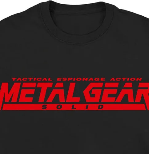 Vista 2 de Metal Gear Solid Shirt Graphic Cotton Fashion Game T-Shirts Top Black