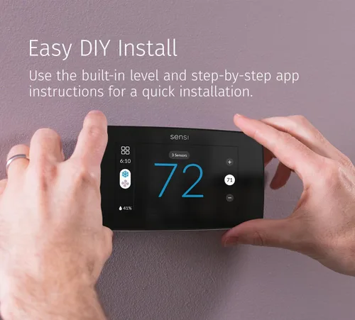 Vista 9 de Sensi Touch 2 - Termostato inteligente con pantalla táctil a color, 100 años de experiencia, programable, Wi-Fi, privacidad de datos, fácil