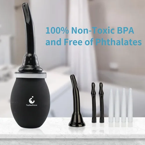 Vista 2 de TopQuaFocus Kit de bombilla de enema grande de 14.5 onzas para hombres y mujeres, limpieza de colon, cuidado femenino, sin BPA ni ftalatos