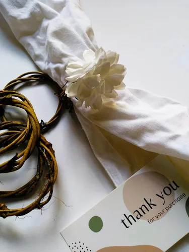 Vista 3 de Rustic Napkin Rings for Wedding Table Settings, Country Bridal Shower, Barn Reception and Party 5pcs