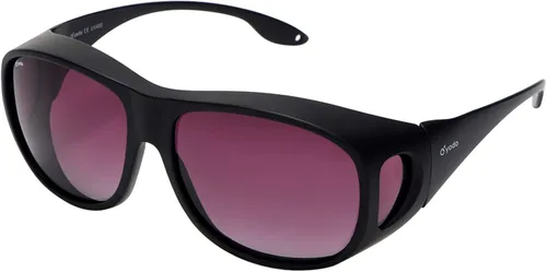 Vista 10 de yodo Gafas de sol que se ajustan sobre gafas con lentes polarizadas para hombres y mujeres Negro