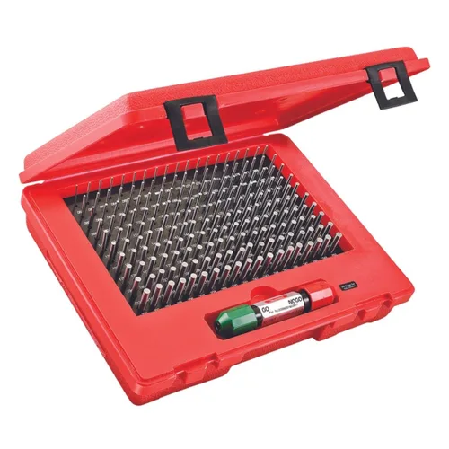 Vista 7 de Starrett Juego de medidores de pasadores de acero de precisión, rango de .011-.060", 50 calibres