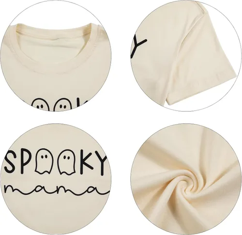 Vista 6 de Camisetas de Halloween a juego con texto en inglés "Mommy and Me" (mamá espeluznante)