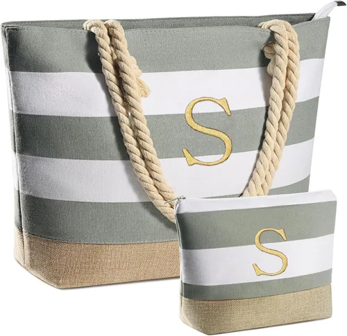 Vista 92 de YOOLIFE Bolsas de playa para mujer, bolsa de lona de viaje, bolsa impermeable para piscina, artículos esenciales de viaje, regalos para mujeres