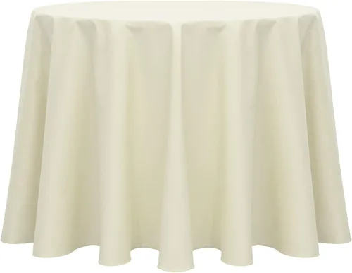 Vista 24 de Ultimate Textile Mantel redondo de sarga de polialgodón de 102 pulgadas, color amarillo limón