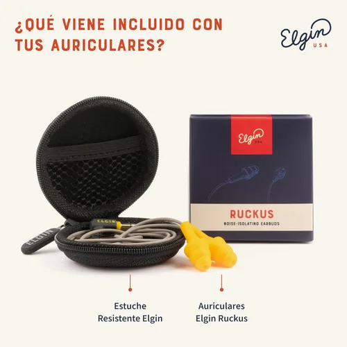 Vista 5 de Ruckus - Auriculares intraurales con reducción de ruido compatible con la OSHA