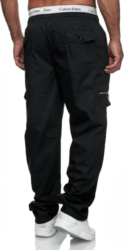 Vista 4 de THWEI Pantalones cargo para hombre, estilo casual, con cordón, atléticos, para deportes al aire libre