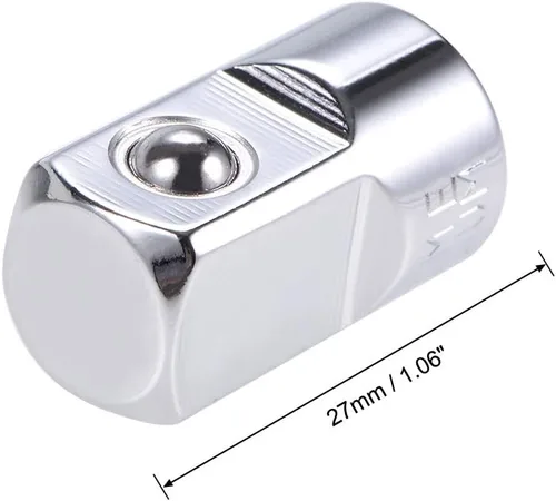 Vista 2 de uxcell 2 adaptadores de enchufe de 1/4 pulgadas (F) x 1/2 pulgada (M), hembra a macho