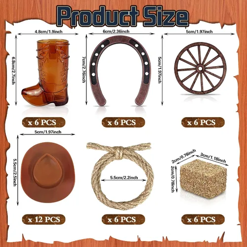 Vista 2 de Western Centerpieces Western Party Decorations for Craft Birthdays Weddings and Cowboy parties