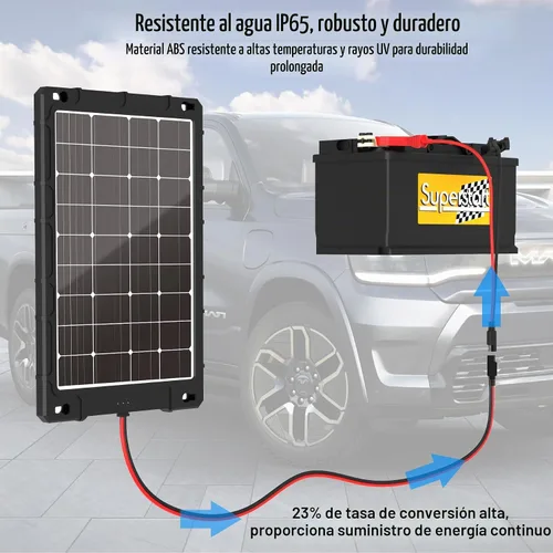 Vista 6 de Kit de panel solar de 20 W y 12 V con controlador mejorado para aplicaciones de automóviles, caravanas, motocicletas y marinas