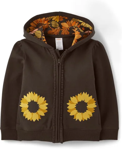 Vista 4 de Gymboree Sudadera con capucha y cremallera de manga larga para niñas y niños pequeños
