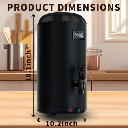 Vista 6 de Dispensador de bebidas aislado con dispensador de bebidas de calefacción, dispensador de bebidas de calefacción eléctrica, urna de agua caliente