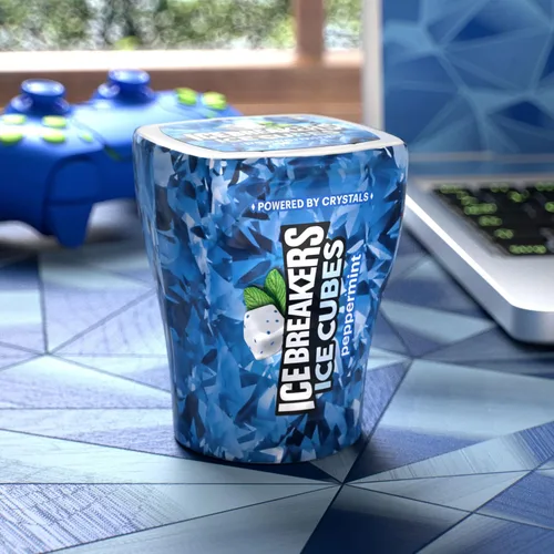 Vista 4 de ICE BREAKERS Goma de mascar Ice Cubes de menta sin azúcar, 91.7 g (4 unidades, 40 piezas)