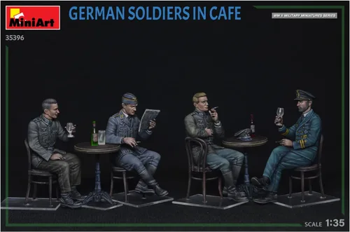 Vista 5 de MiniArt Mini Art 550035396 35396 Figura 1:35 Soldados alemanes en café (4) Réplica fiel, construcción de modelos, kit de plástico, manualidades