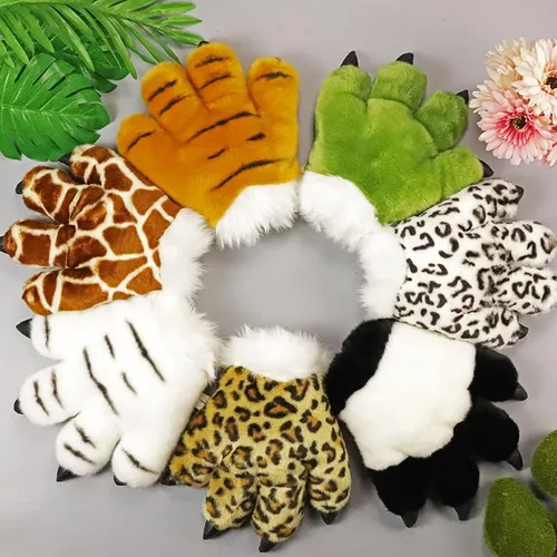 Vista 3 de LANFIRE Guantes de mano de garra de animal Guantes de pata de tigre Guantes de garra de dinosaurio garra de dinosaurio garra de oso Guantes