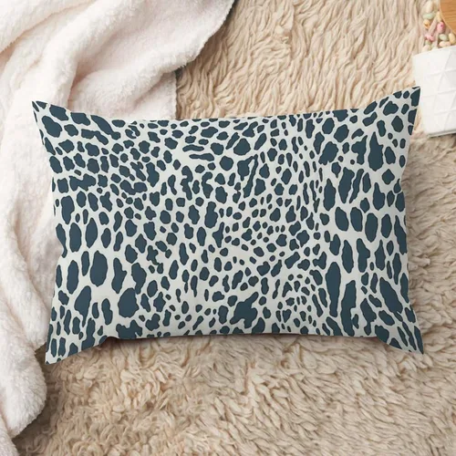 Vista 44 de ArogGeld Funda de cojín lumbar con estampado de leopardo y guepardo negro, funda de almohada para sofá, con manchas de animales marrones y negros