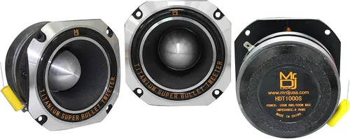 Vista 7 de Mr. Dj HDT1000S - Tweeter de alta compresión de bala de titanio de 4 pulgadas con imán de ferrita de 11 onzas (cromo)