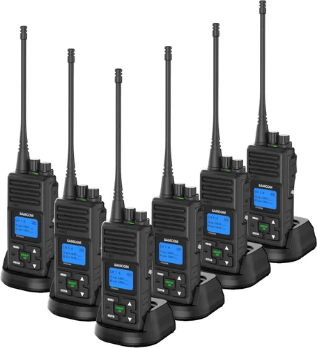 Vista 10 de SAMCOM Radios de 2 vías FPCN30A Radios bidireccionales de largo alcance recargables 5 vatios UHF programables Radios de mano profesionales Walkie