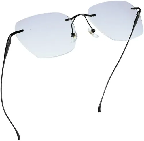 Vista 16 de LifeArt Pure Titanium Frame Glasses/Blue Light Blocking Reading Glasses, Reduce Eyestrain, Stylish for Men and Women