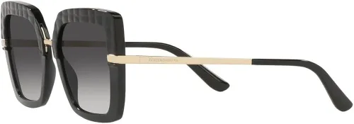 Vista 3 de Gafas de sol Dolce & Gabbana DG 4373 32888G Negro Cocco, Black Cocco