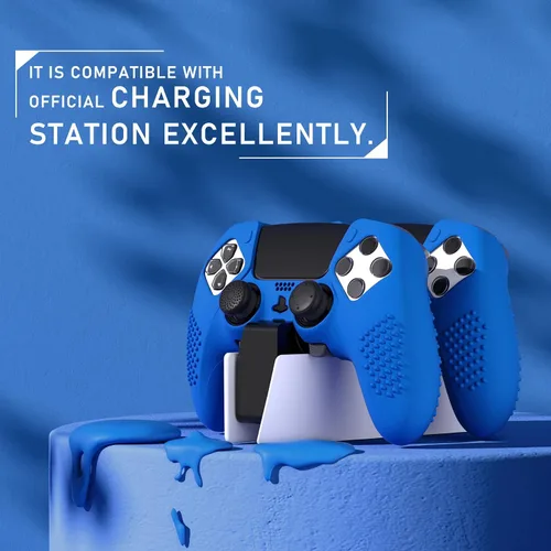 Vista 59 de PlayVital 3D Studded Edition Anti-Slip Silicone Cover Case for ps5 Edge Controller, Soft Rubber Protector Skin for ps5 Edge Wireless Controller with