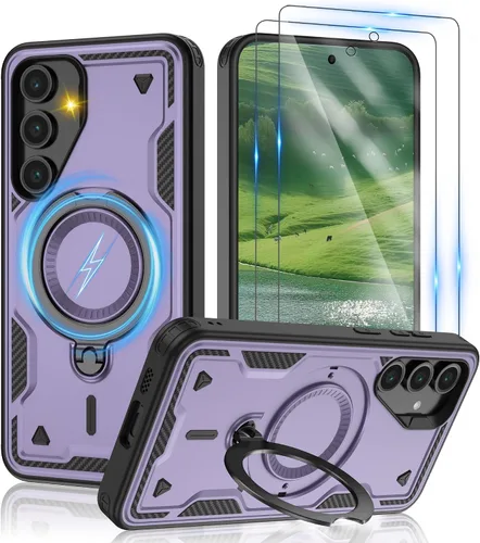 Vista 126 de Gritup fro Funda para Google Pixel 9A, funda protectora magnética de grado militar compatible con Mag-Safe, 2 protectores de pantalla HD, soporte