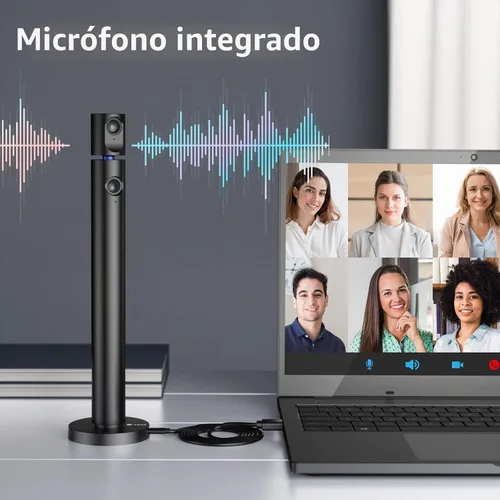 Vista 4 de CZUR Halo X Pro Cámara Web Dual para PC, Cámara Web 1080P con Micrófono, Cámara USB para Computadora, Vista de 90°, Plug & Play, Compatible