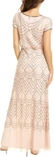 Vista 2 de Adrianna Papell Women's Short Sleeve Blouson Beaded Gown