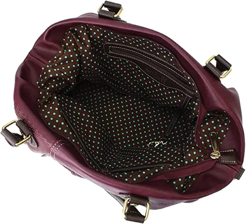 Vista 3 de Chala - Bolso bandolera grande con corte láser, diseño de pastor alemán