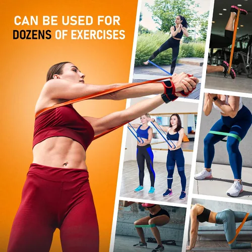 Vista 3 de Pure Band - Bandas de resistencia profesionales sin látex para entrenamiento, estiramiento, rehabilitación y terapia física, bandas elásticas