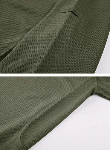 Vista 4 de Camiseta de cuello polo táctica Tacvasen para hombre diseño de manga larga y corta para deportes y uso al aire libre