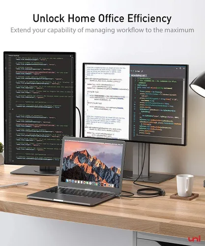 Vista 4 de uni Cable USB C a HDMI de 10 pies 4K a 60 Hz, cable USB tipo C a HDMI de aluminio resistente (compatible con Thunderbolt 3/4) con Samsung S8-S23