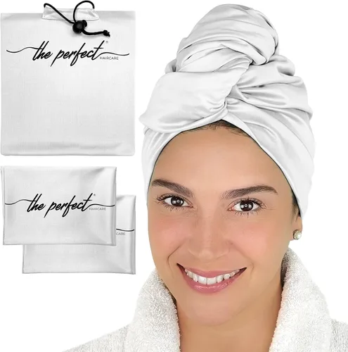 Vista 10 de THE PERFECT HAIRCARE Curly Hair Girls Juego de Toallas de Microfibra para Plopping - Envoltorio Anti-encrespamiento Sedoso y Suave para Secar