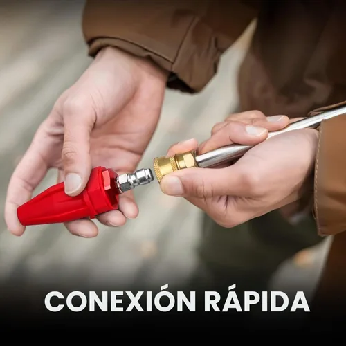 Vista 3 de [Usado] PowerSmart - Hidrolavadora eléctrica de 2800 PSI con 2.0 GPM, ruedas de 8", 5 boquillas y tanque de espuma de 1.5L para limpieza de patio