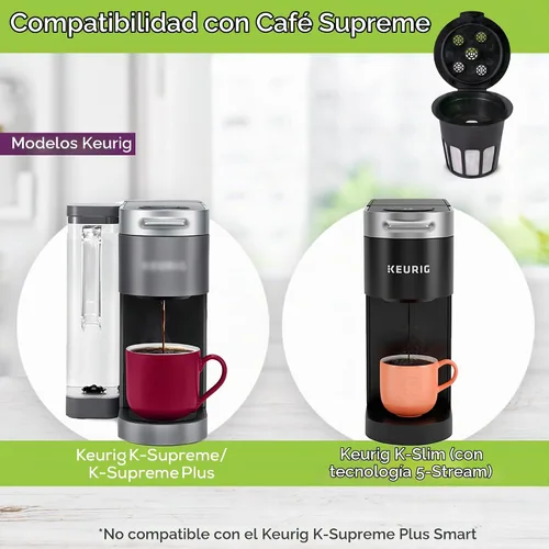 Vista 3 de Perfect Pod Café Supreme – Cápsula de filtro de café reutilizable compatible con máquinas de café Keurig Select (Ver tabla de compatibilidad)