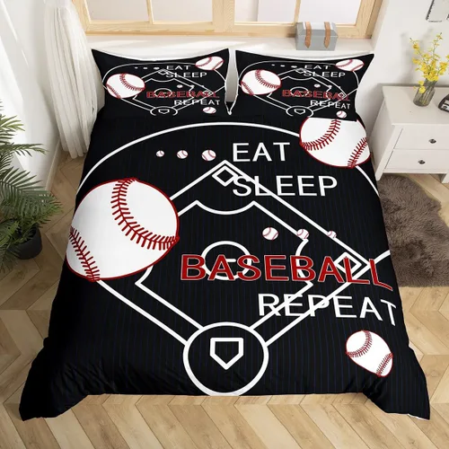 Vista 15 de jejeloiu Juego de ropa de cama de fútbol para niños, tamaño individual, juego de funda de edredón de fútbol para niños y niñas, funda de edredón
