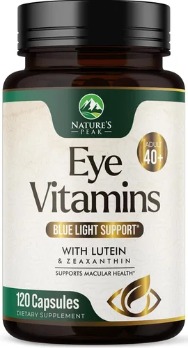 Vista 10 de Nature's Peak - Vitaminas para los ojos, vitamina 3 veces más fuerte para la salud ocular con luteína y zeaxantina, Vision Macular Health Soporte