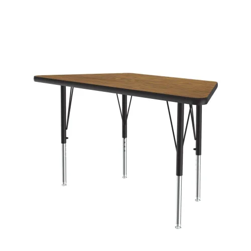 Vista 55 de Correll Mesa de Actividades Rectangular para Aula de 24"x36", Altura Ajustable (19"-29"), Granito Negro Laminado Térmico Fusionado Duradero