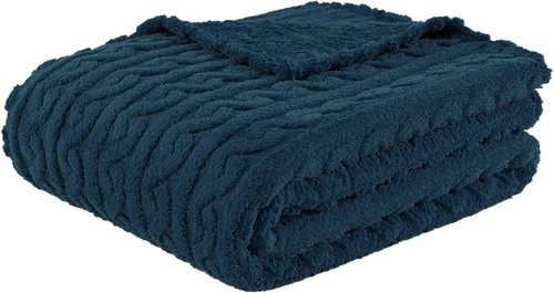 Vista 14 de FY FIBER HOUSE Manta de vellón – Diseño de patrón 3D, manta Sherpa para campamento, viajes, cálida, súper suave, esponjosa, acogedora, decorativa